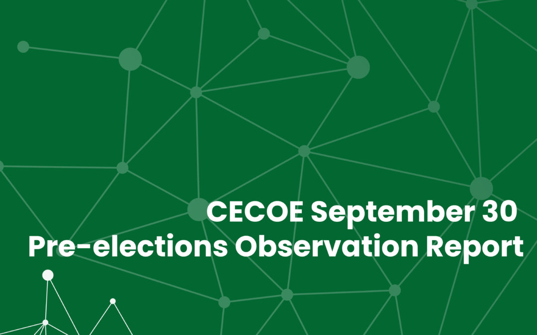 CECOE September 30 Pre-elections Observation Report