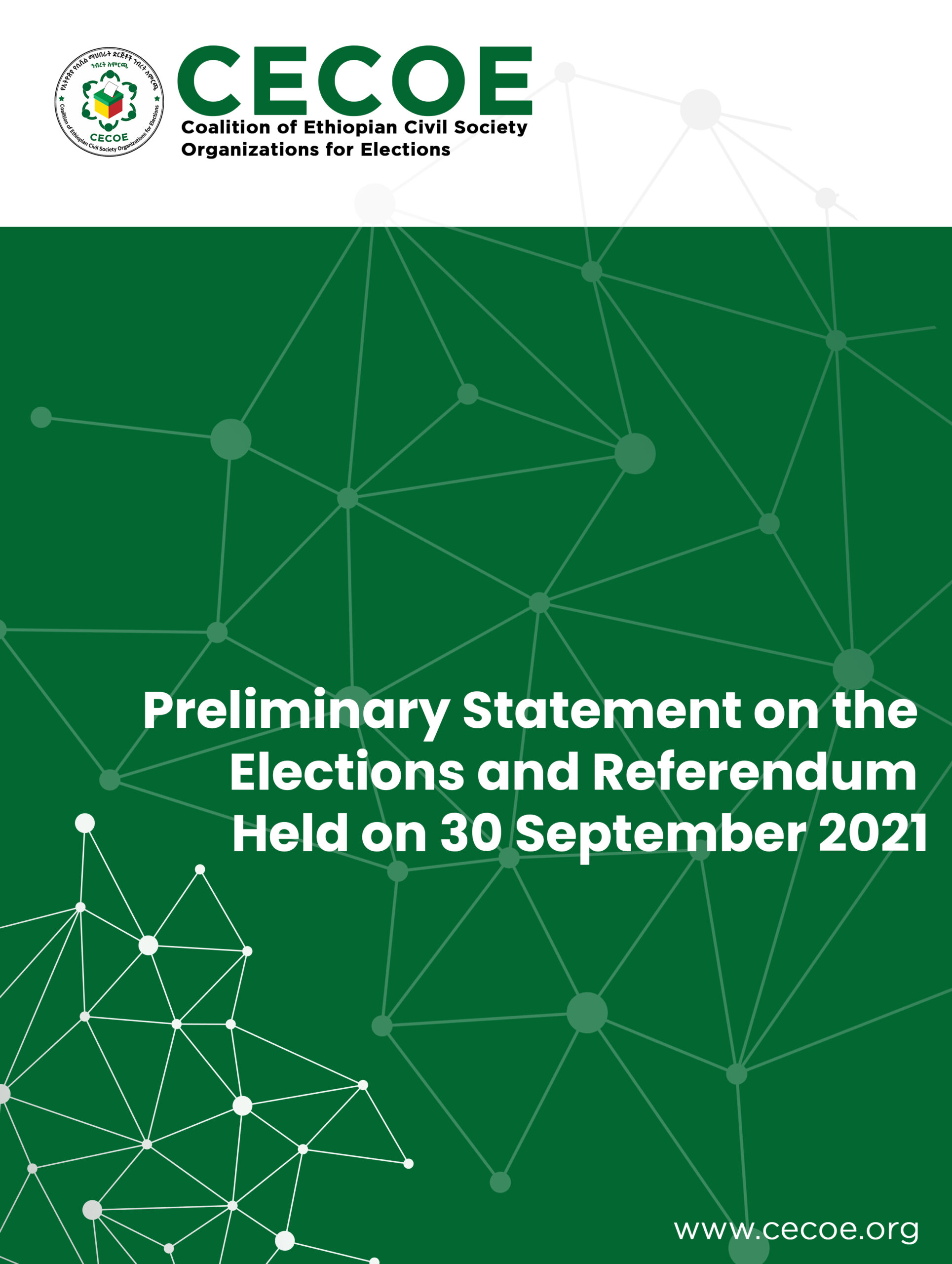 Cover of Preliminary Statement on the Elections and Referendum Held on 30 September 2021