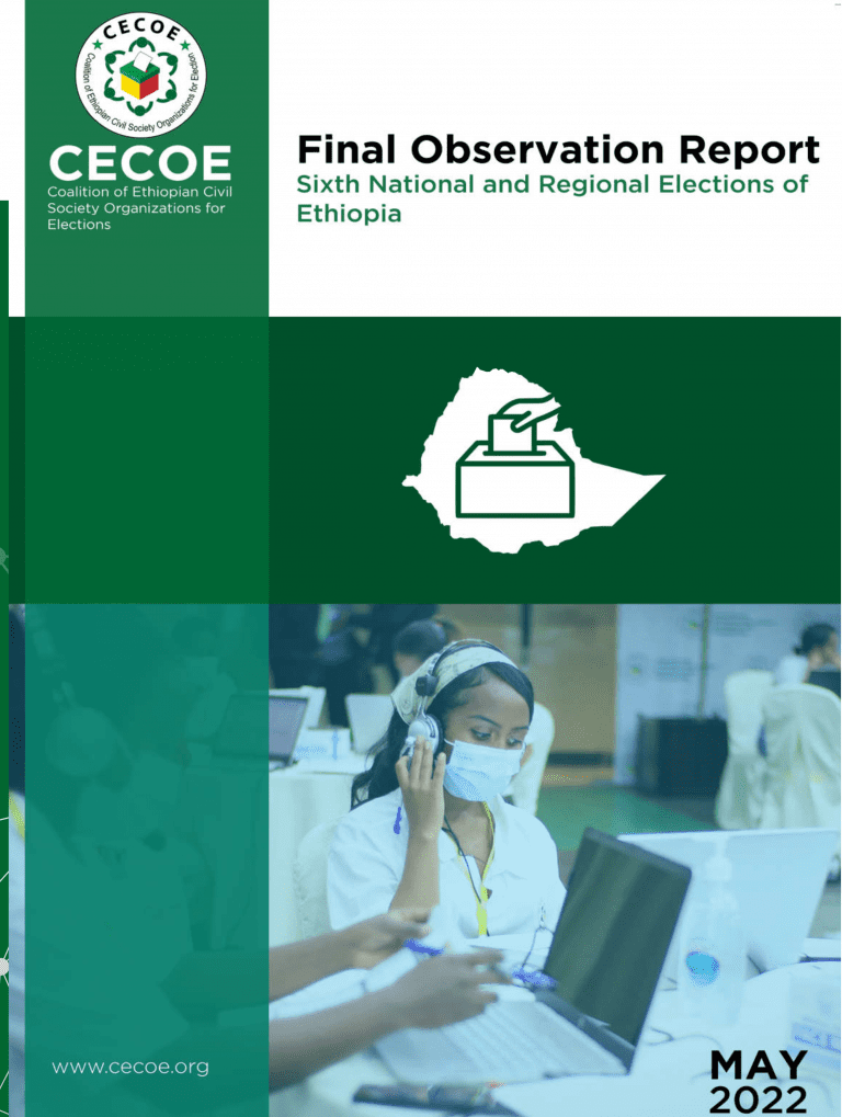 Cover of Final Observation Report Sixth National and Regional Elections of Ethiopia
