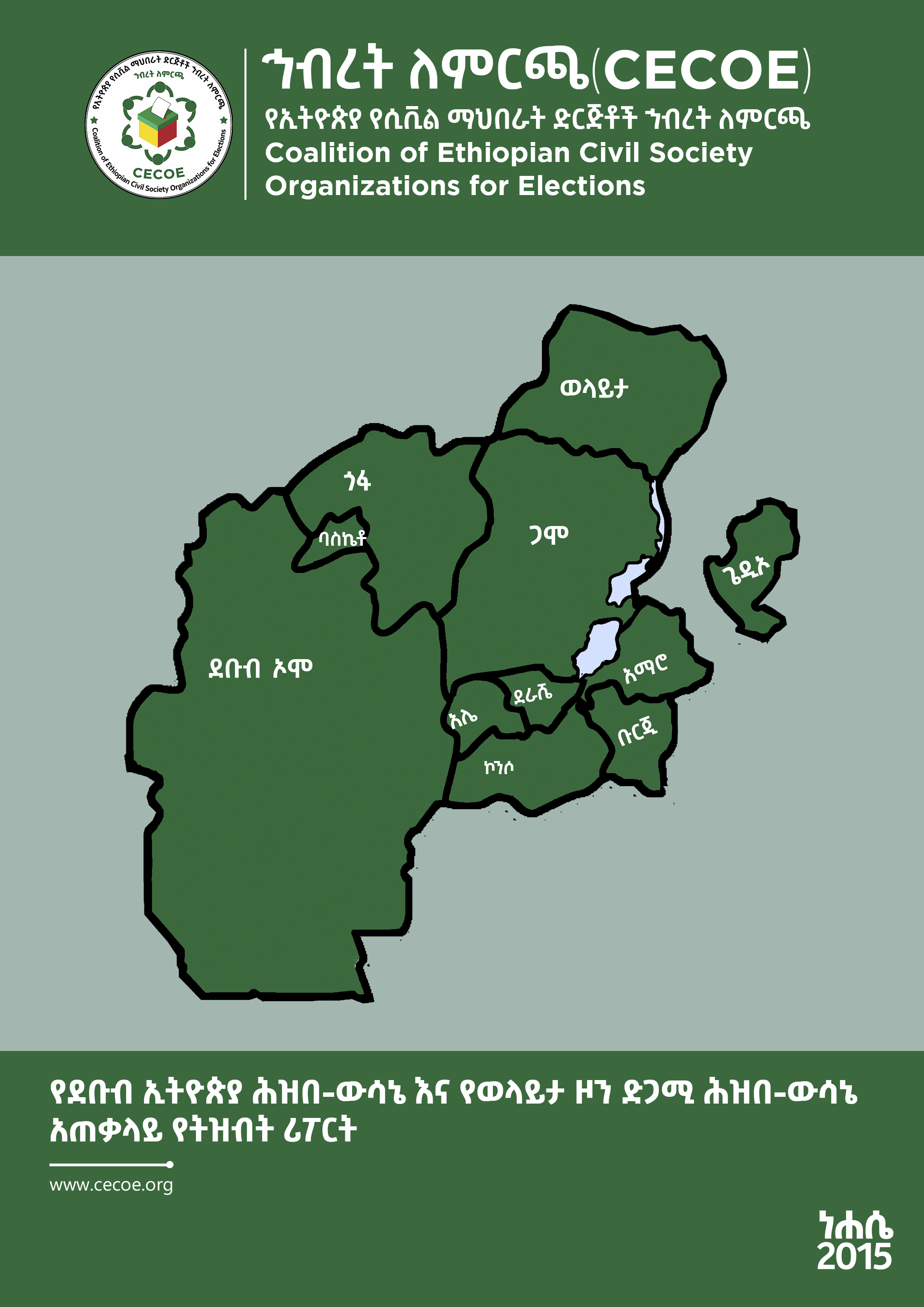 Cover of የደቡብ ኢትዮጵያ ሕዝበ-ውሳኔ እና የወላይታ ዞን ድጋሚ ሕዝበ-ውሳኔ  አጠቃላይ የትዝብት ሪፖርት