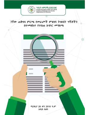 የኢትዮጵያ የሲቪል ማህበራት ድርጅቶች ኅብረት ለምርጫ (ኅብረት ለምርጫ) 7ኛው ጠቅላላ ምርጫ የመራጮች ምዝገባ ትዝብት ግኝቶችን በተመለከተ የተዘጋጀ ረፖርት